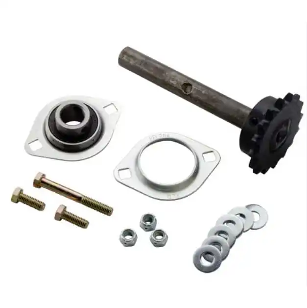 Bearing, shaft, washers and metal assembly components