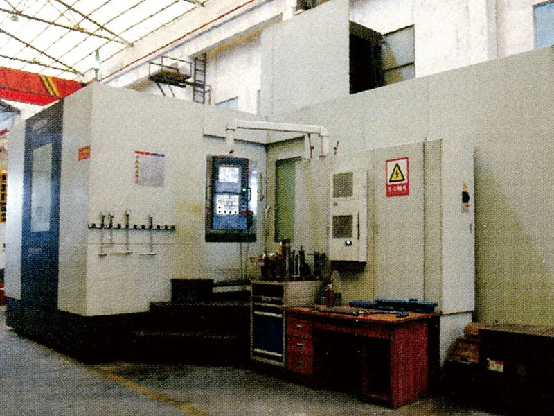 Large hydraulic press station inside the factory